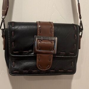 Chic Black and Brown Crossbody Bag